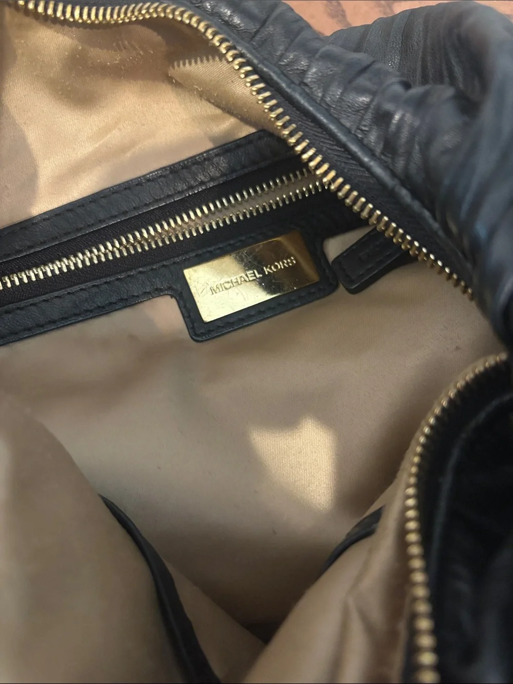 Black Micheal Kors Collection Skorpios Hobo Bag